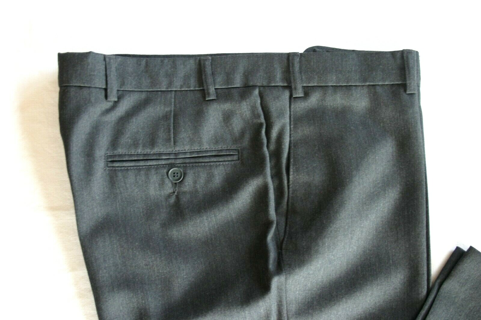 Traditional pants dress pants trousers costume suit slim fit virgin wool black gray