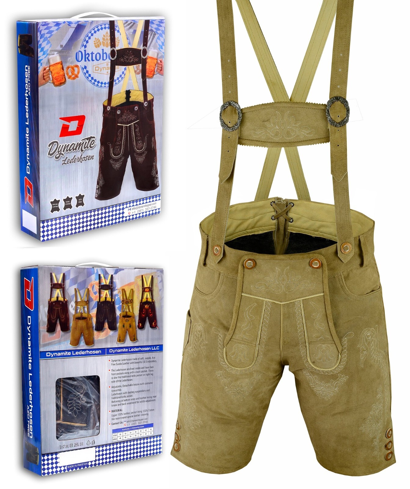 Loden Beige Leather Shorts Lederhosen Oktoberfest Men Leather Shorts M L XL 2XL