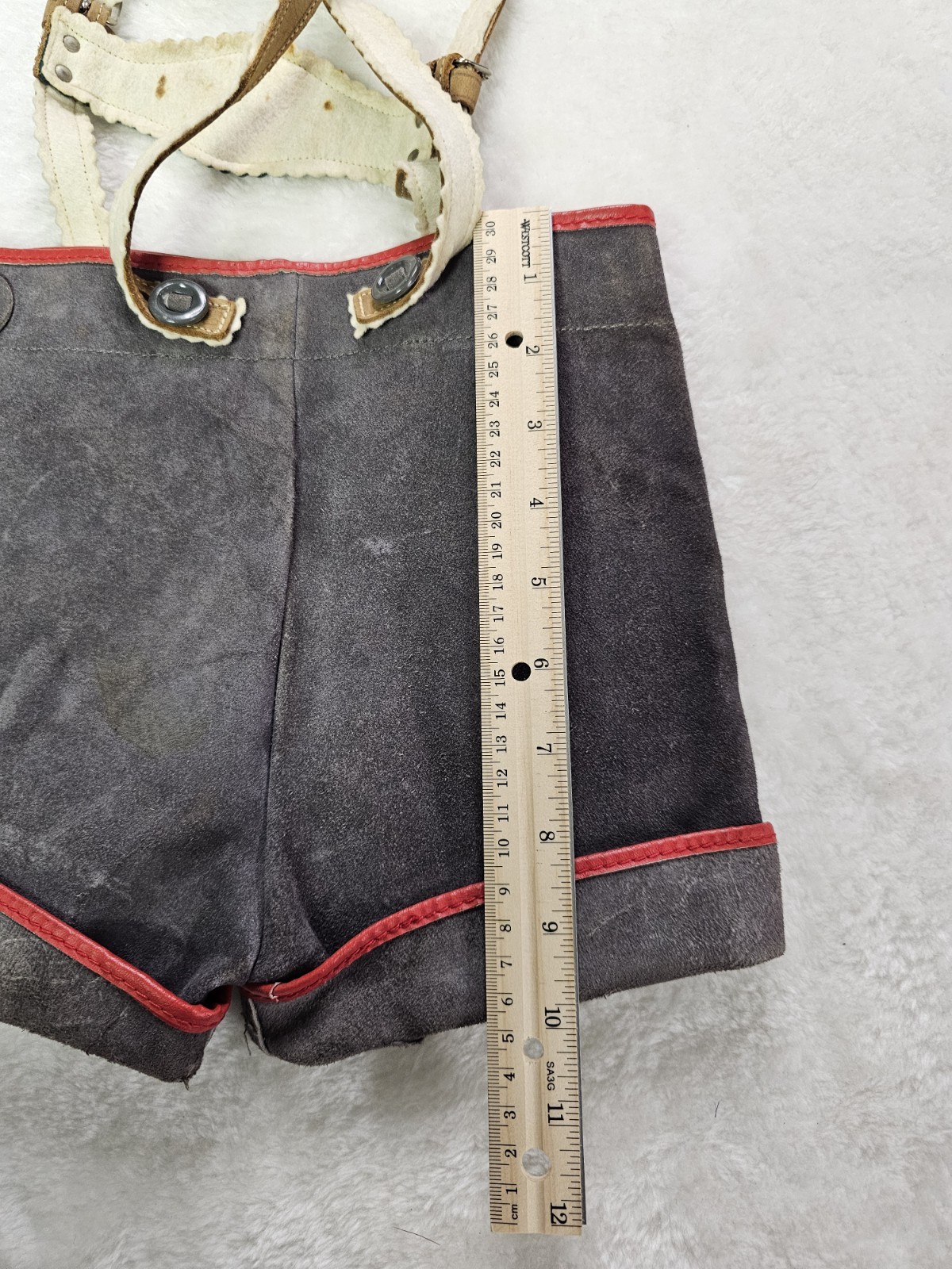 Vintage 1950s Lederhosen Child Size German Leather Shorts