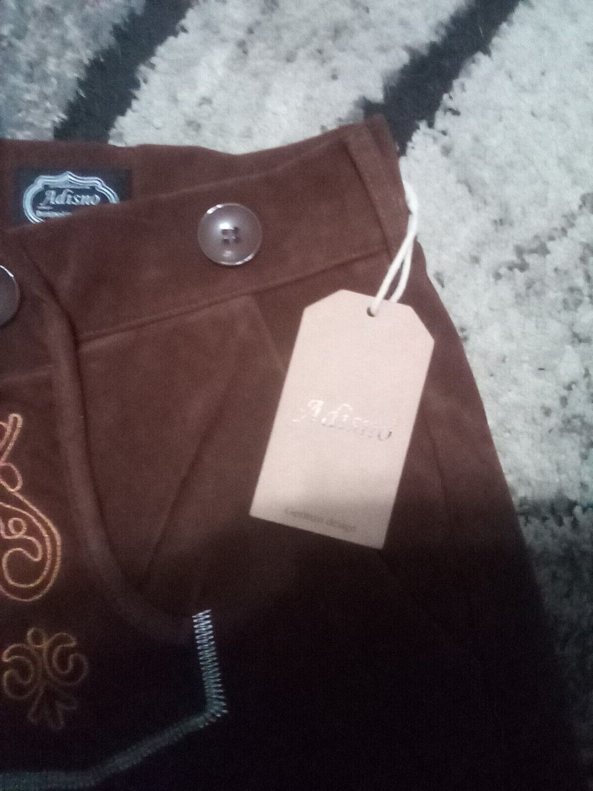 Adisno German Designed Lederhosen Pants Size S Brand New Perfect for Oktoberfest
