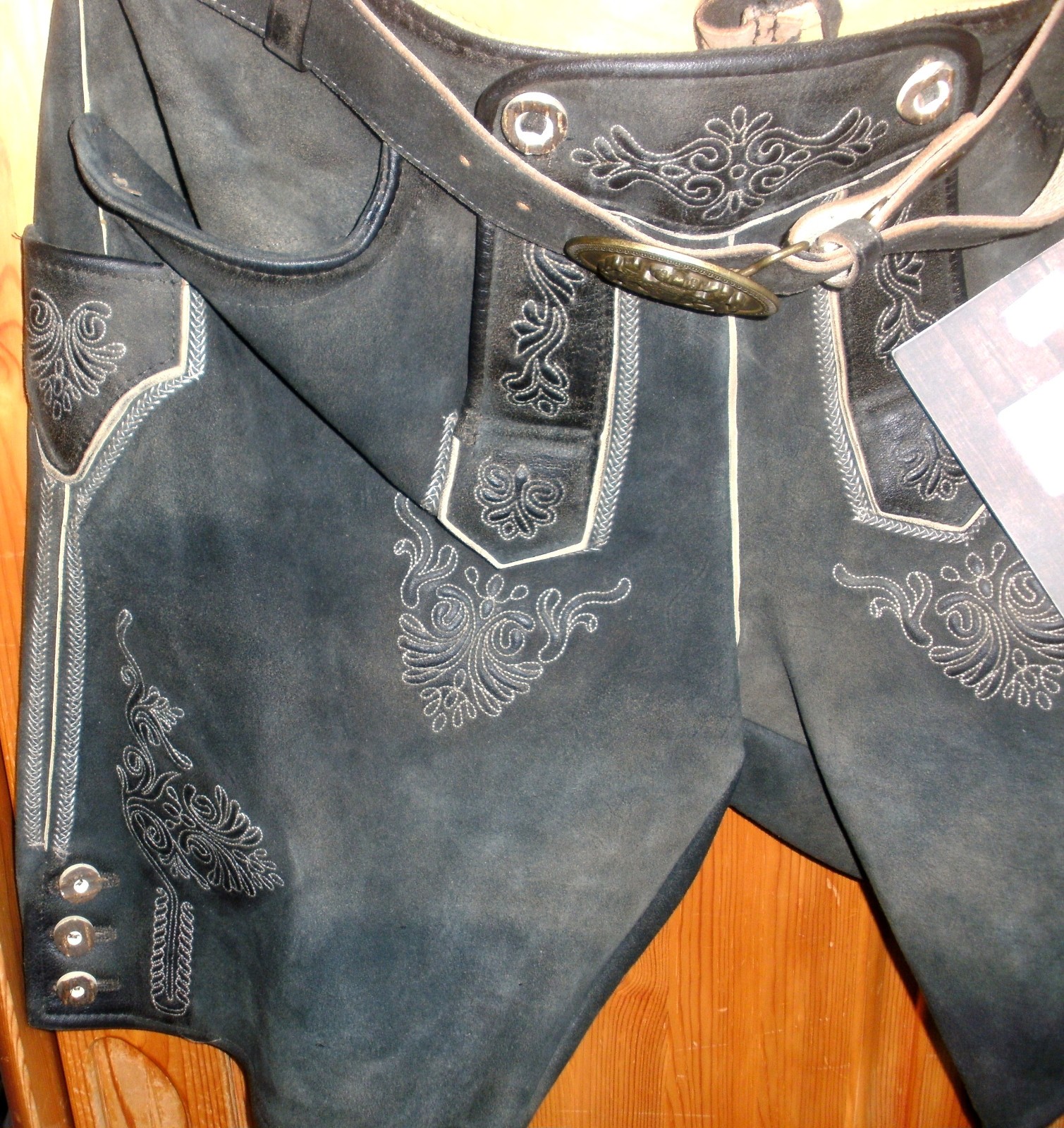 New traditional Lederhosen Country Maddox Ammersee smoke with belt NP 199 €, size 60