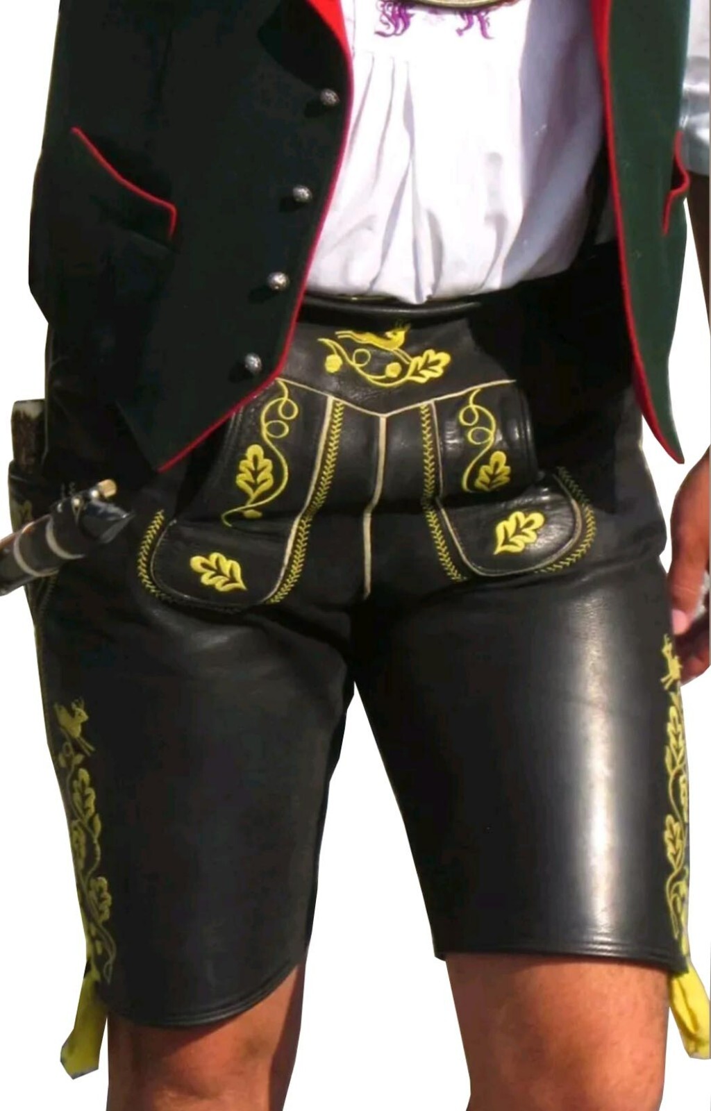 Men’s costume Lederhosen Bavarian Lederhosen Nappa Lederhosen with belt size 46-64