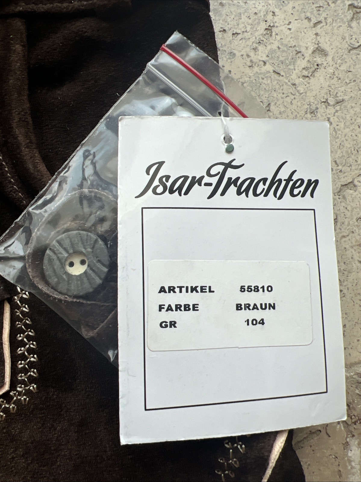 NWT Isar Trachten Kids Brown Suede Lederhosen Bavarian Oktoberfest Suspenders 4T