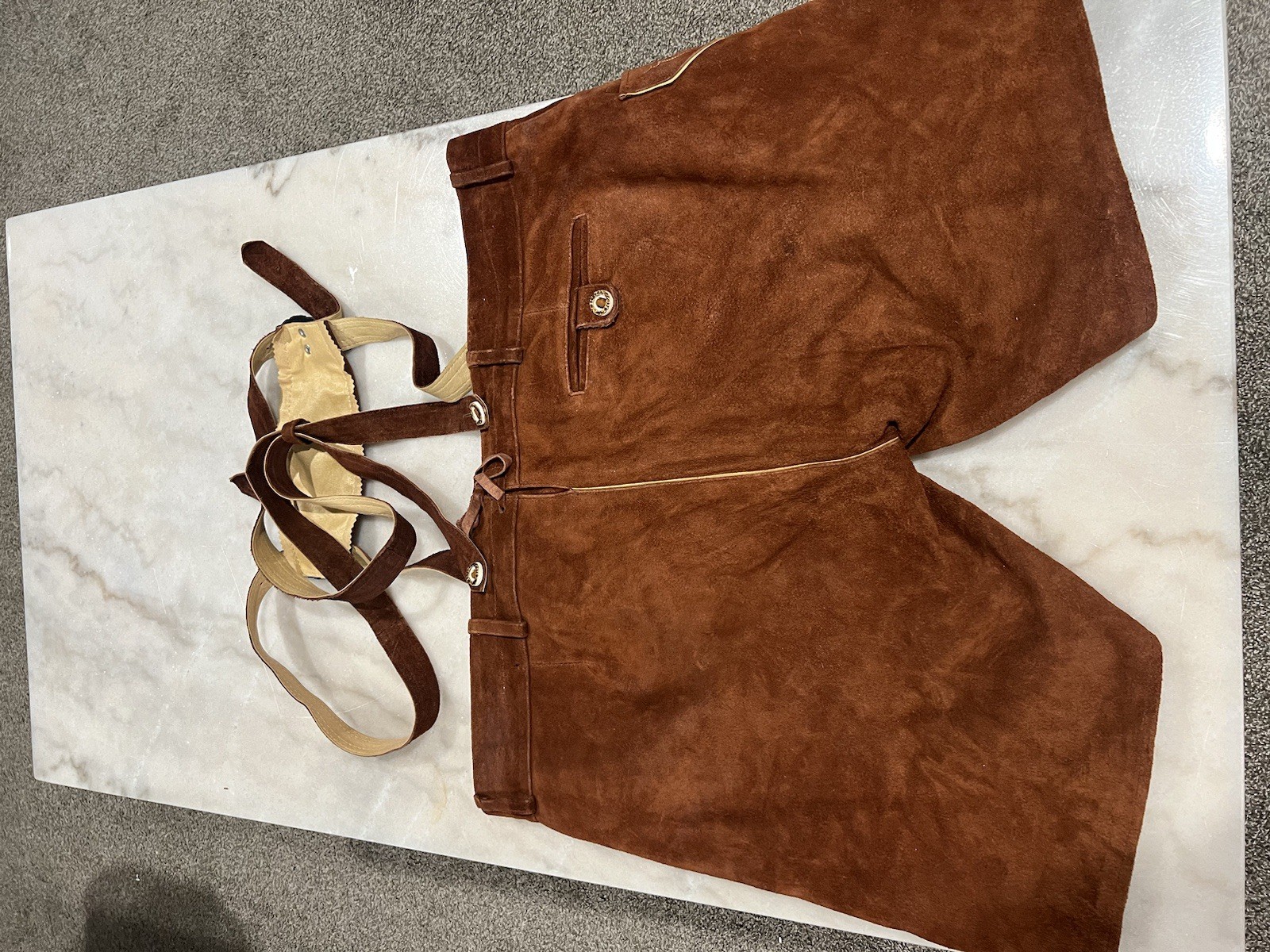BAVARIA TRACHTEN Lederhosen Men – Genuine Leather Authentic German Oktoberfest