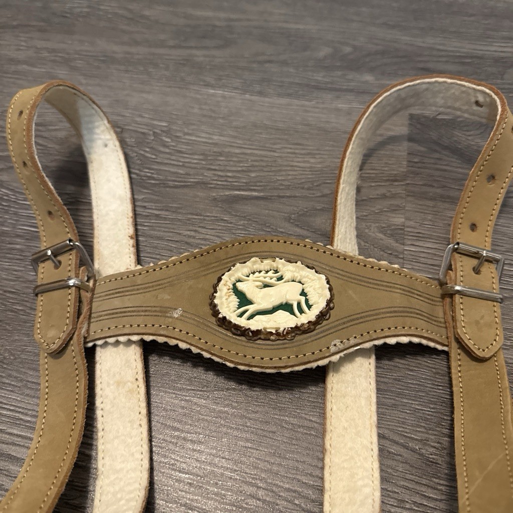 Authentic Kids Lederhosen Bavarian German Oktoberfest Christmas Vintage Set Nice