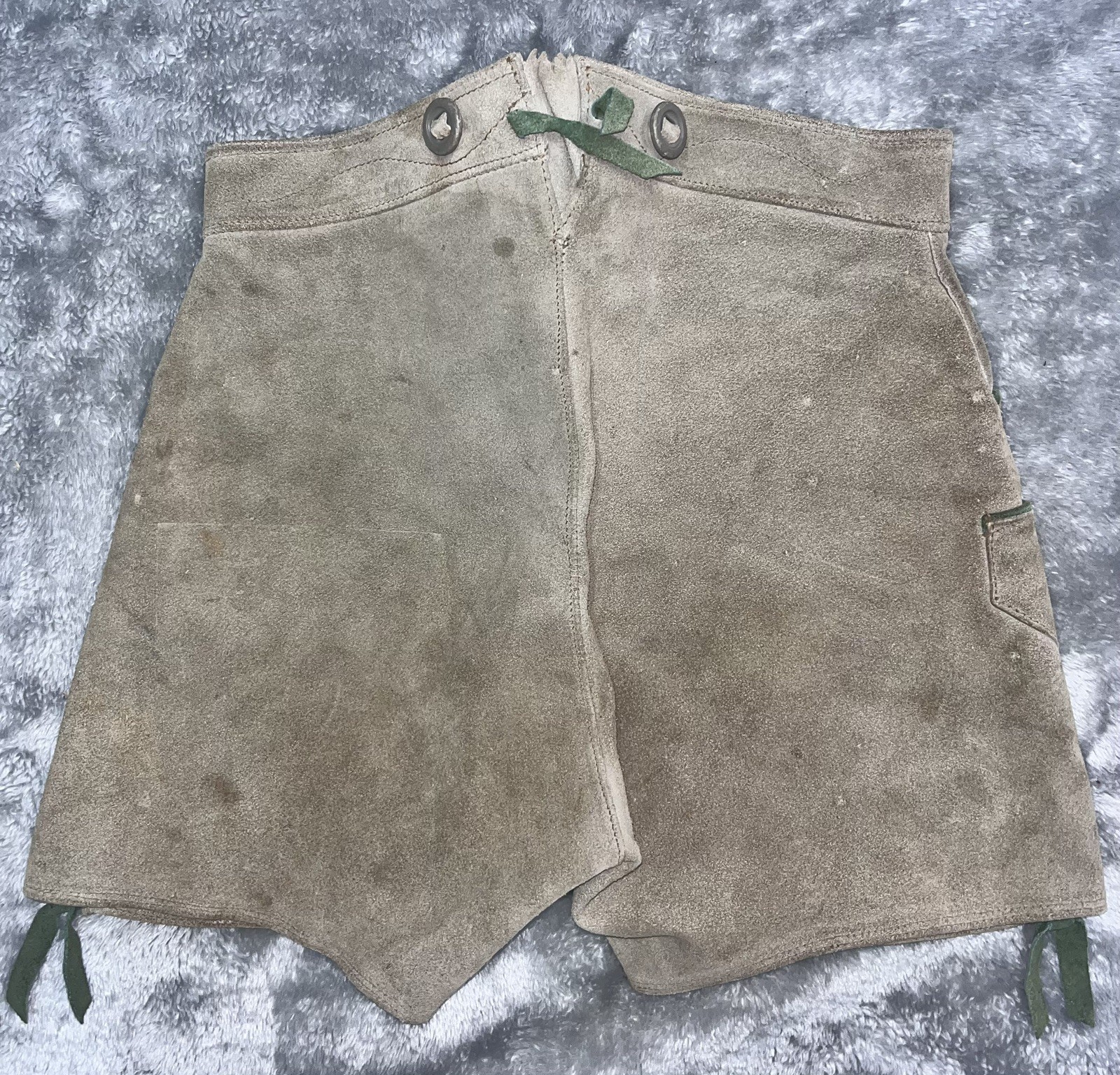 Vintage Hubertus Lederhosen Suede Shorts 74 West Germany Bavarian Costume