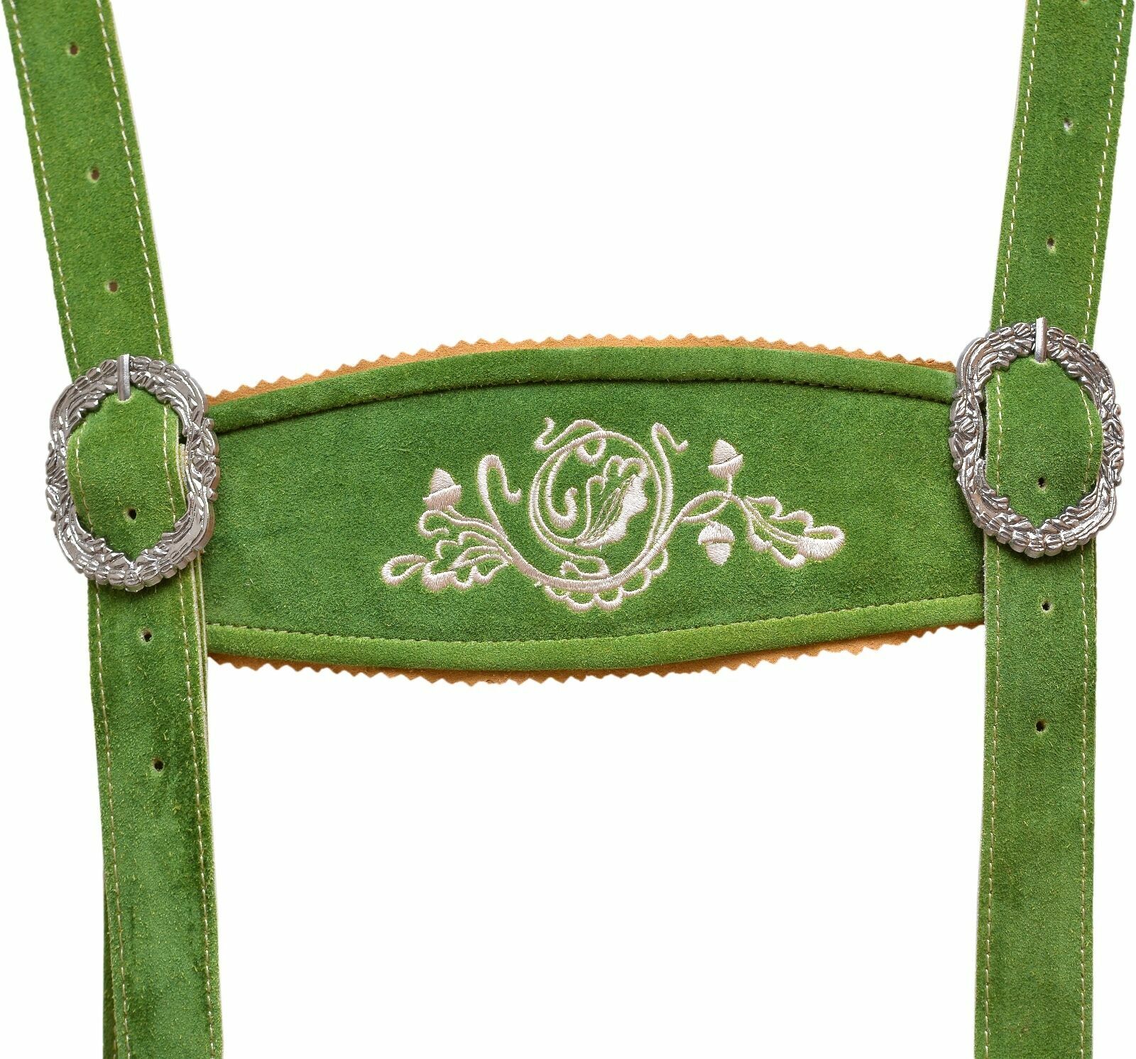 Mens Bavarian LEDERHOSEN Oktoberfest Real Leather with Matching Suspenders Short