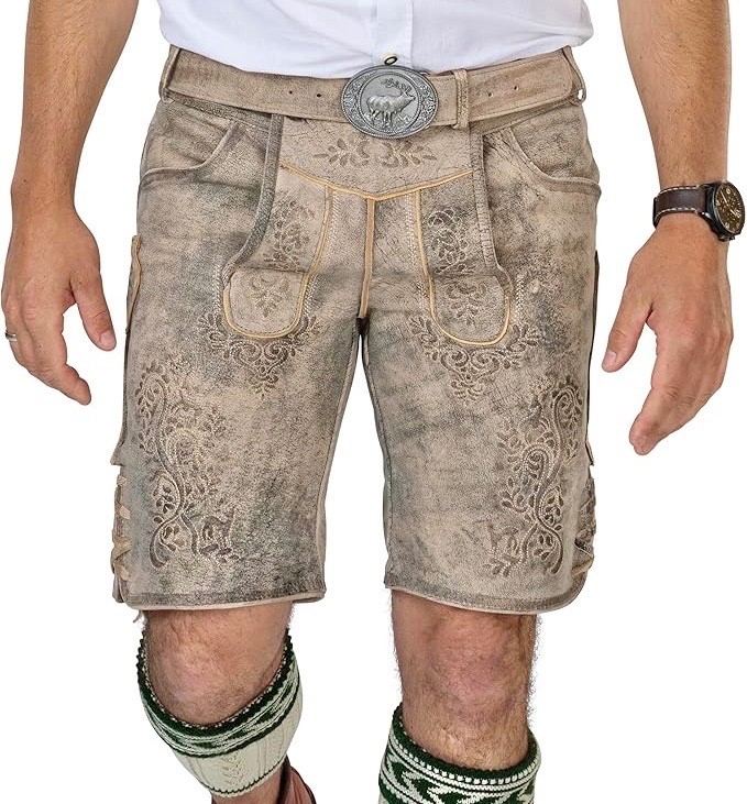 SCHONEBERGER TRACTEN Lederhosen Shorts Genuine BAVARIAN COUTURE SZ 33 NEW w TAG