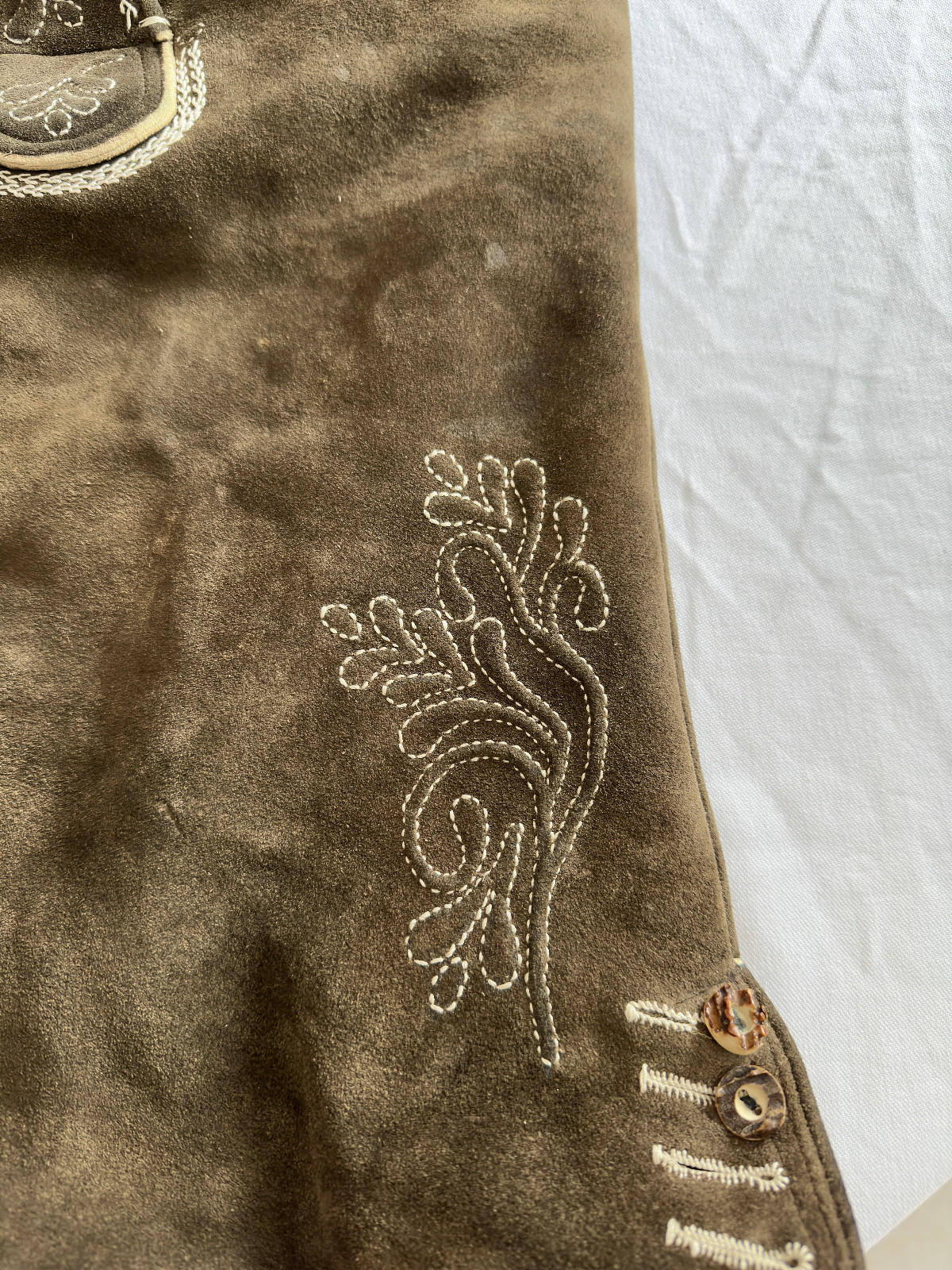 Deerskin Trousers Short Traditional Lederhosen Purest Custom Made Size 56-58 Excellent