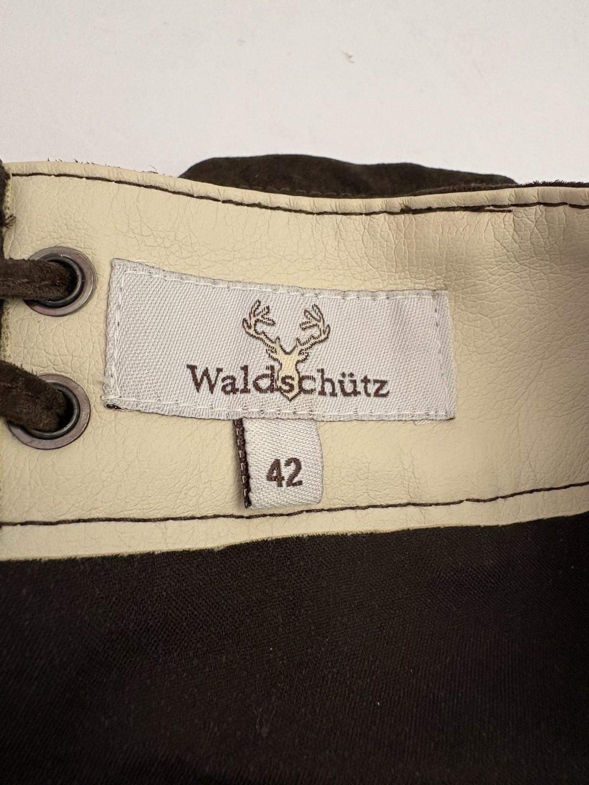 Waldschutz Lederhosen Men’s Size 42 (EU) Traditional Suede Leather