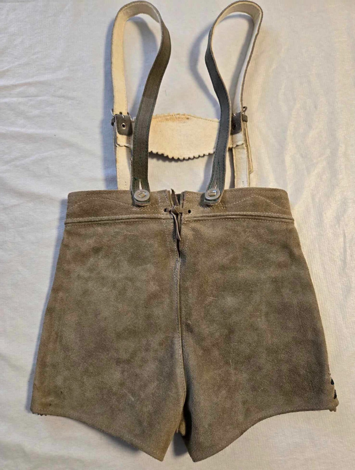 Boy’s Lederhosen Vintage Leather Suede Shorts Authentic German Made