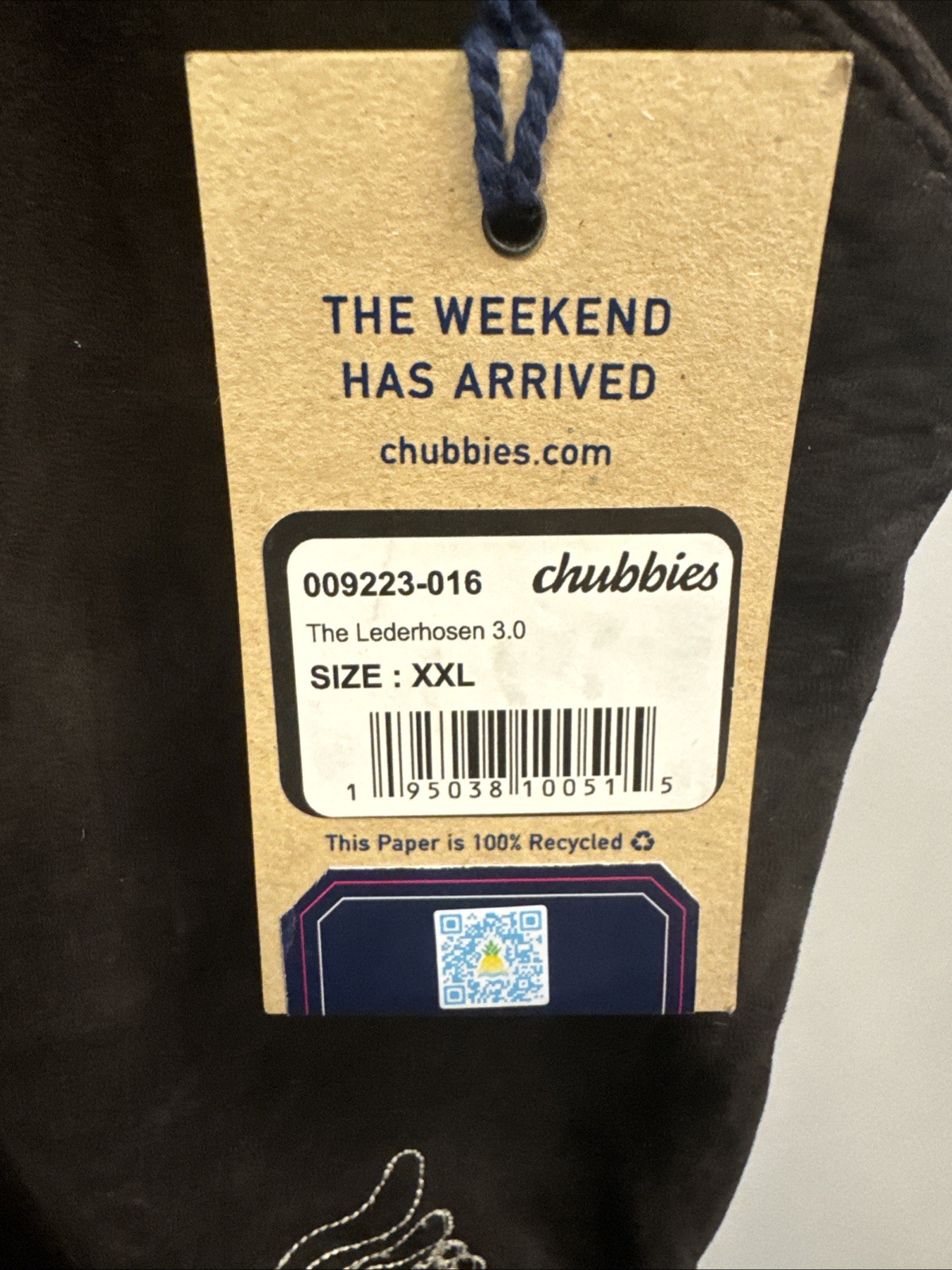 NWT Chubbies Mens 2XL XXL Lederhosen Brown Suede Lamb Leather German Oktoberfest