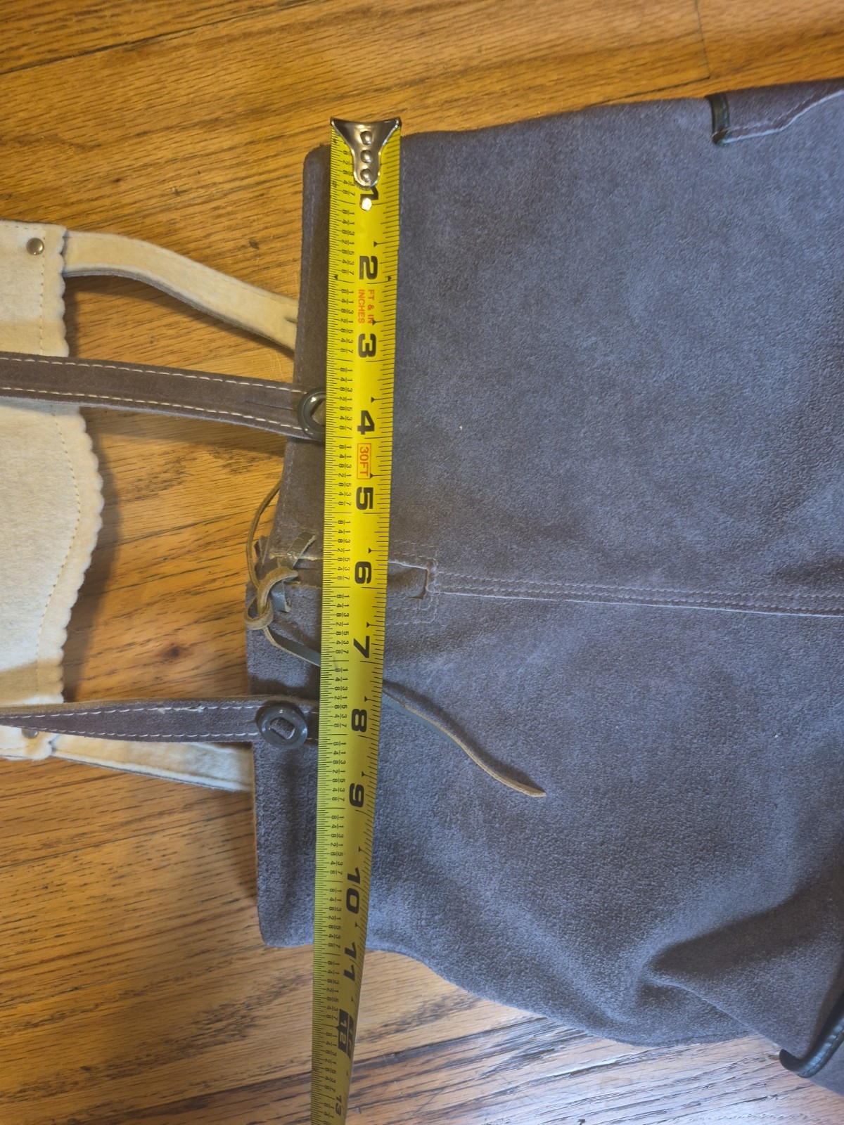 German Bavarian Gray Leather Deer Emblem Lederhosen childs