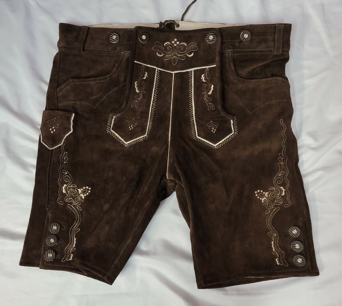Lederhosen4U Real Leather Bavarian Shorts Size 54 #C3