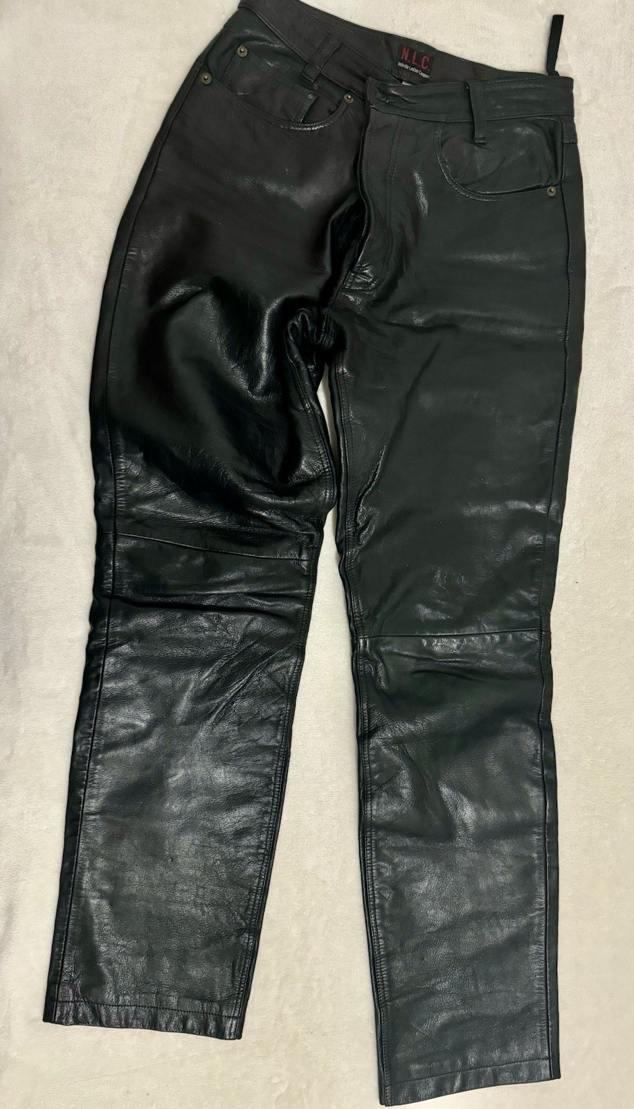 Genuine Leather Trousers Black