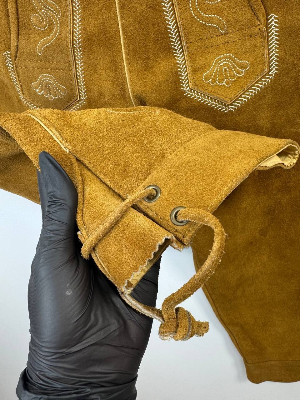 Almbock Genuine Leather Suede Lederhosen Bavarian Oktoberfest Trachten Men 48