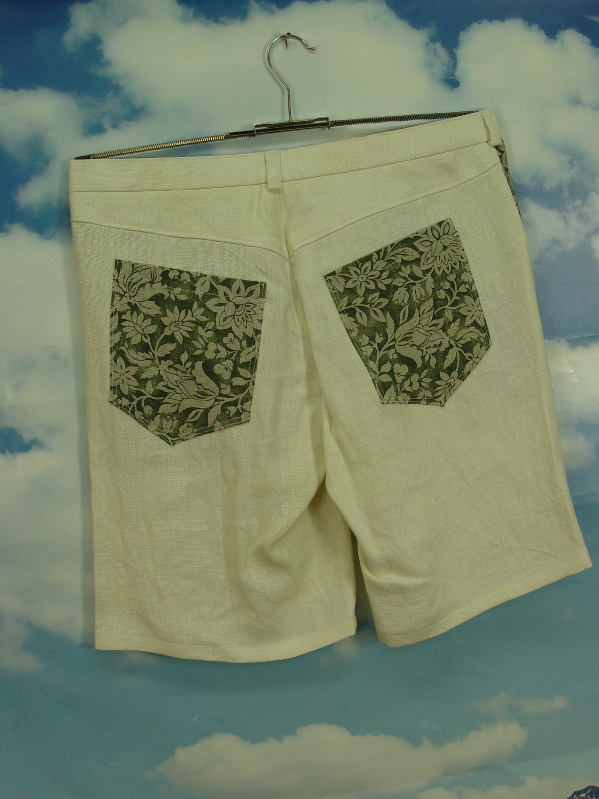 Upcycled men’s shorts short traditional hot pants linen UCS001 size 54