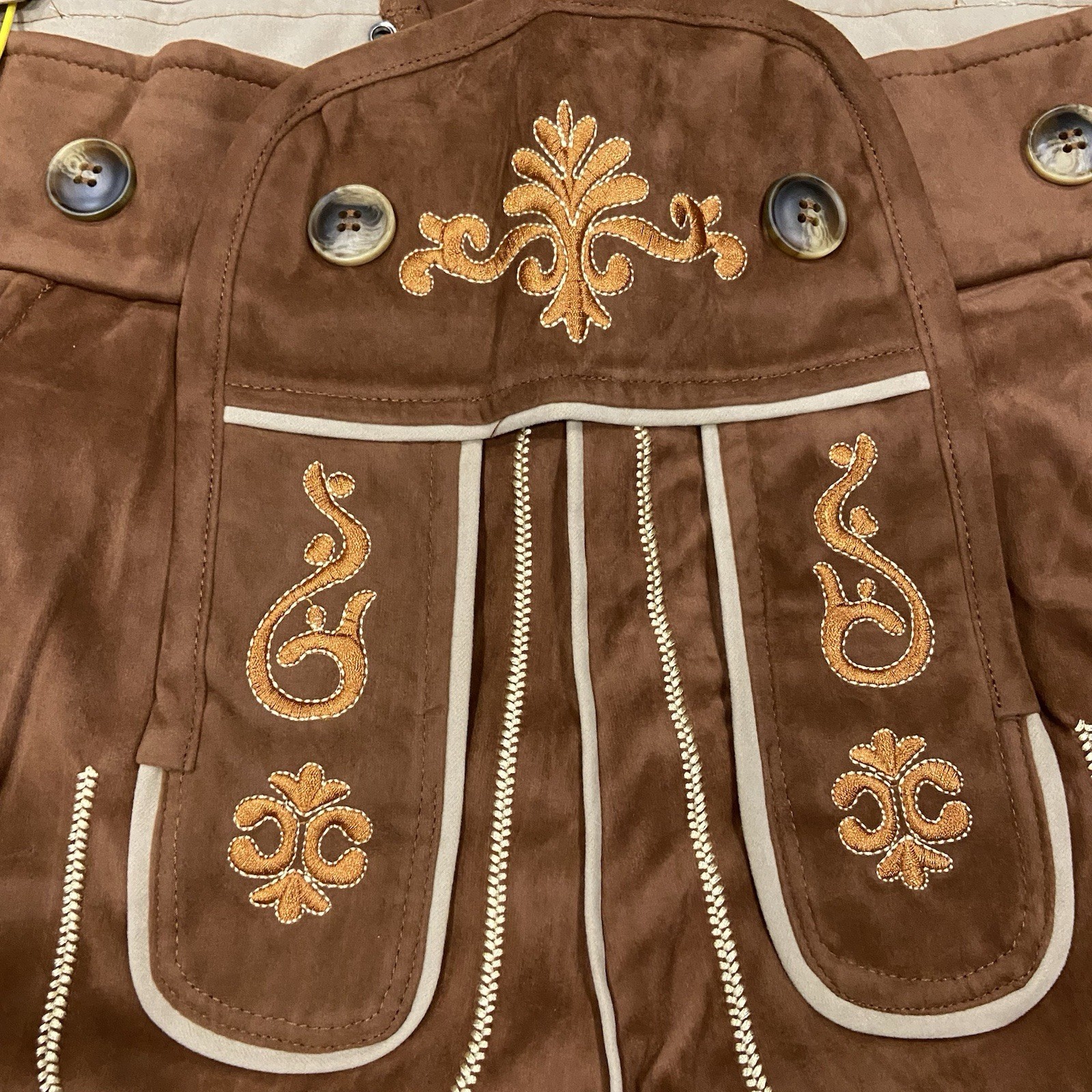 Bavarian Lederhosen Oktoberfest Costume German Outfit Shorts Men’s 32 US