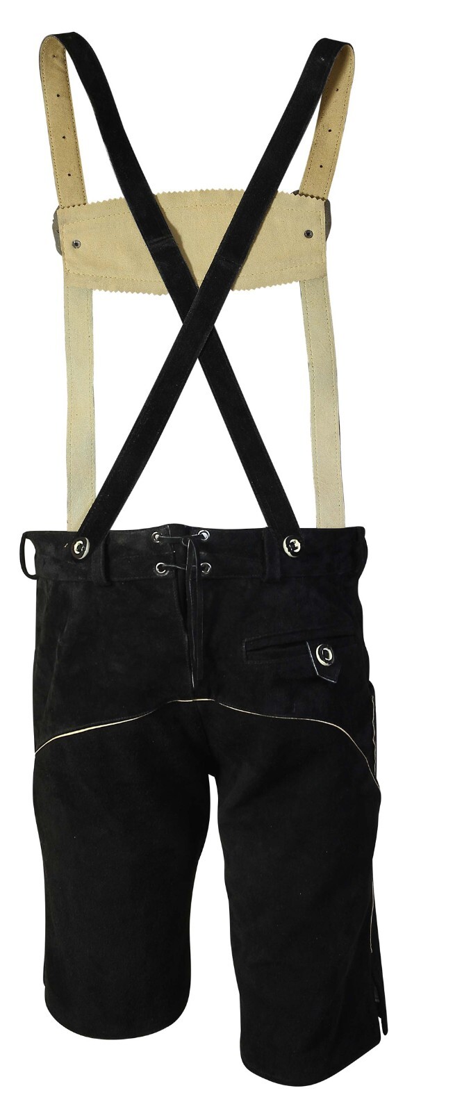 Men’s costume set short costume leather pants sizes 46 to 62 black shirt with socks