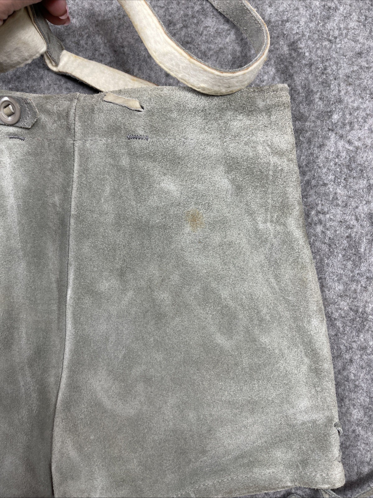 Vintage Lederhosen Authentic Suede Leather German Shorts Youth 4 Child 20″ waist