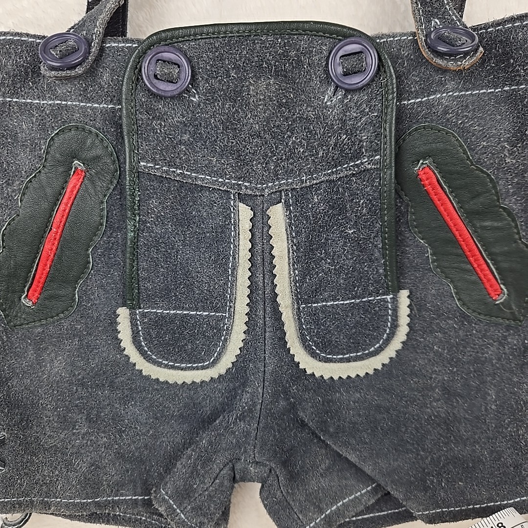 Vintage Men’s Traditional Leather Lederhosen Gray Size 80