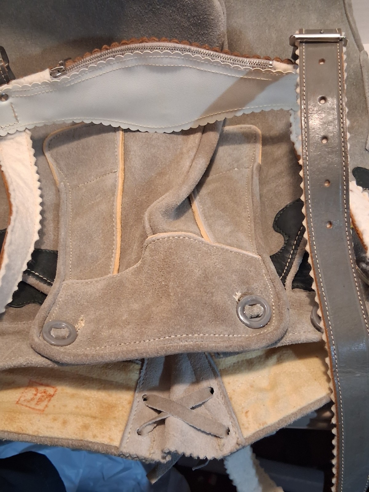 Vintage Haelson Suede Leather Lederhosen Shorts, EU 40 Waist Suspenders & Hat