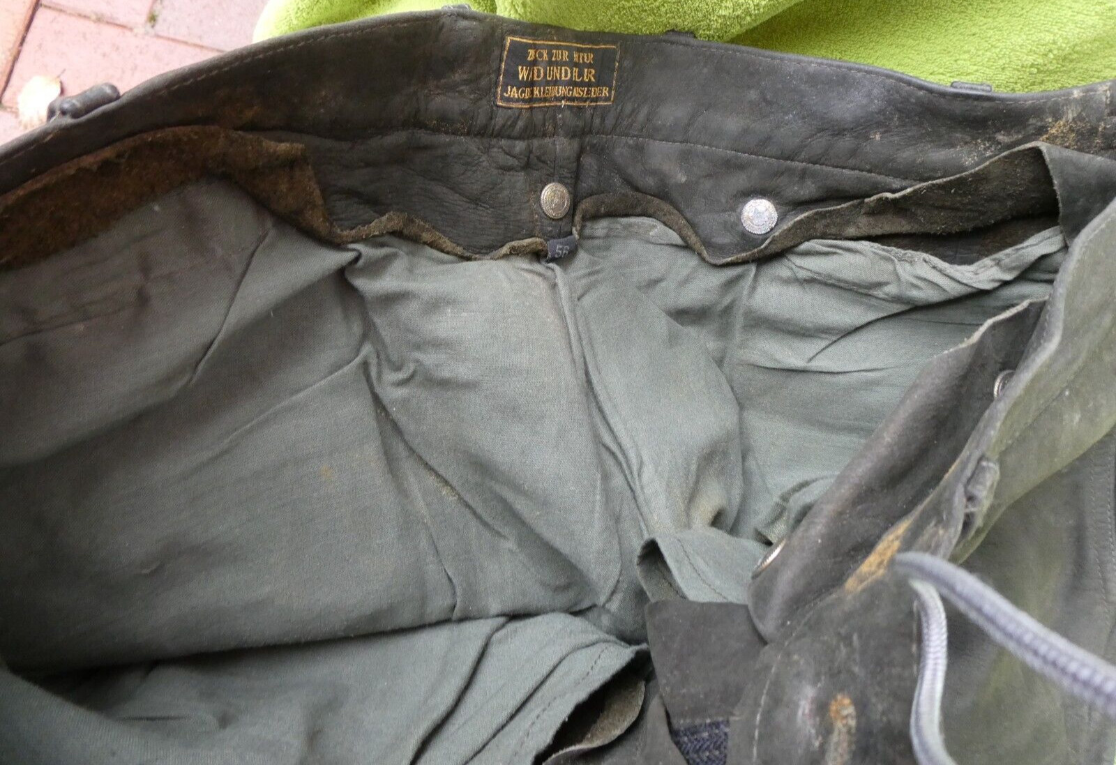Old leather jeans hunting leather pants leather pants hunter leather pants No. 84