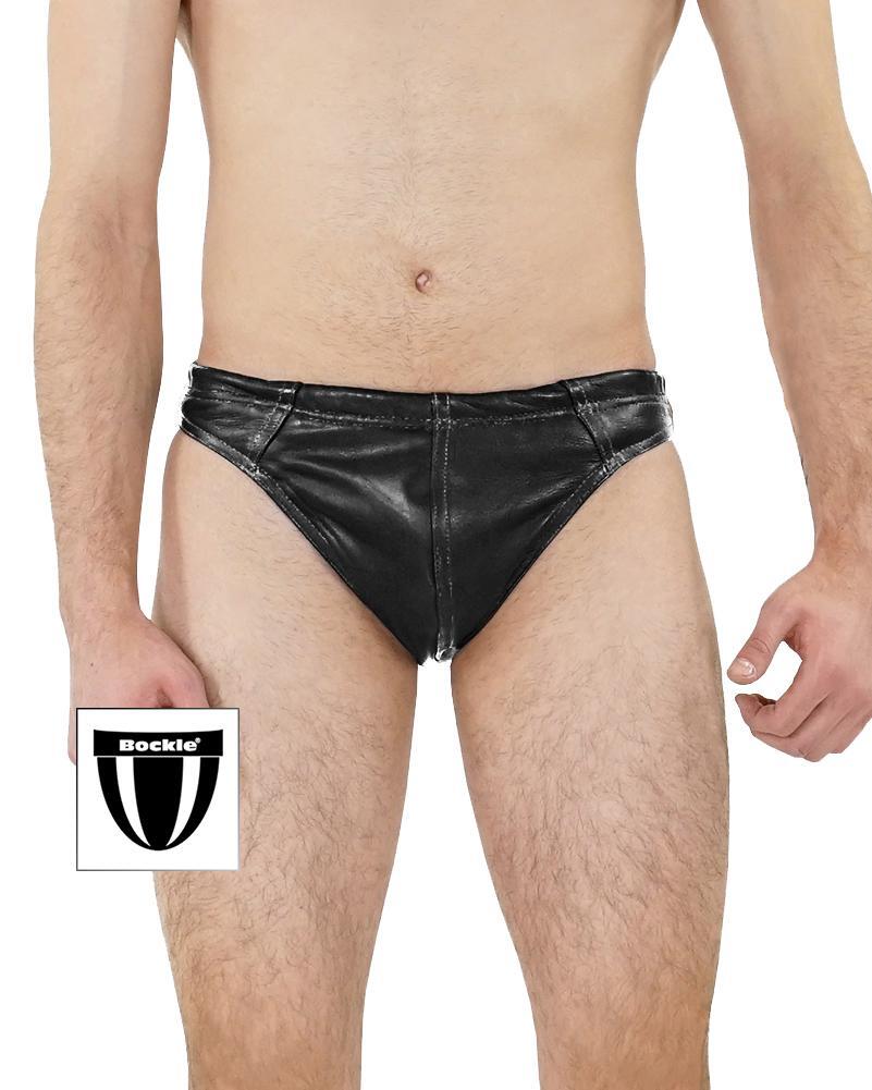 Bockle® Leather Slip Sexy Herren Leder Unterwäsche Brief Gay Pants