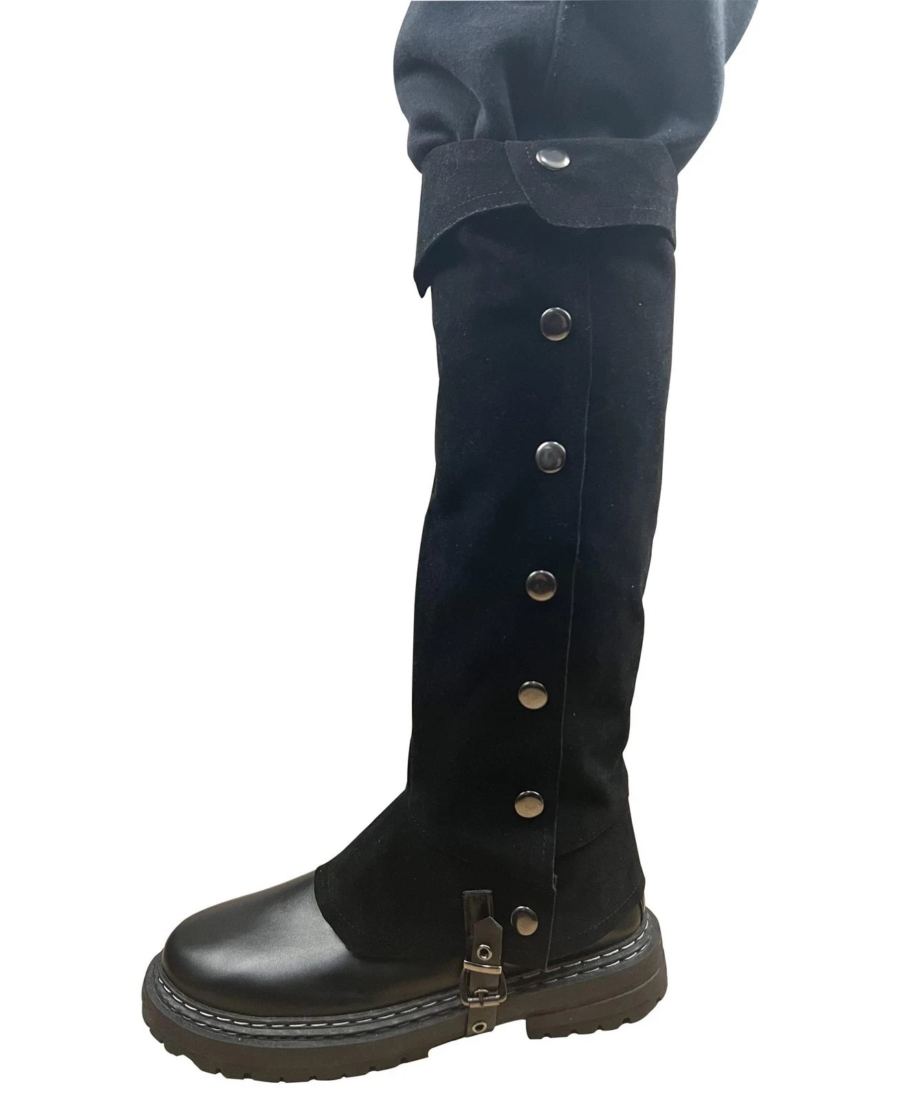 Pirate Boots Cover Knee High Steampunk Boots Faux Leather Medieval Pirate Boo…
