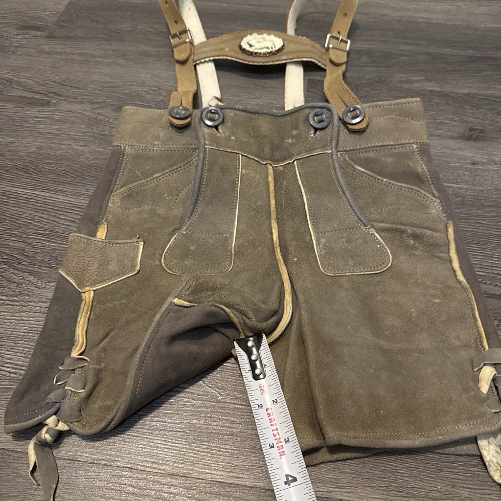 Authentic Kids Lederhosen Bavarian German Oktoberfest Christmas Vintage Set Nice