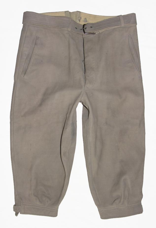 Traditional knee band leather pants/men’s costume pants in gray size 44