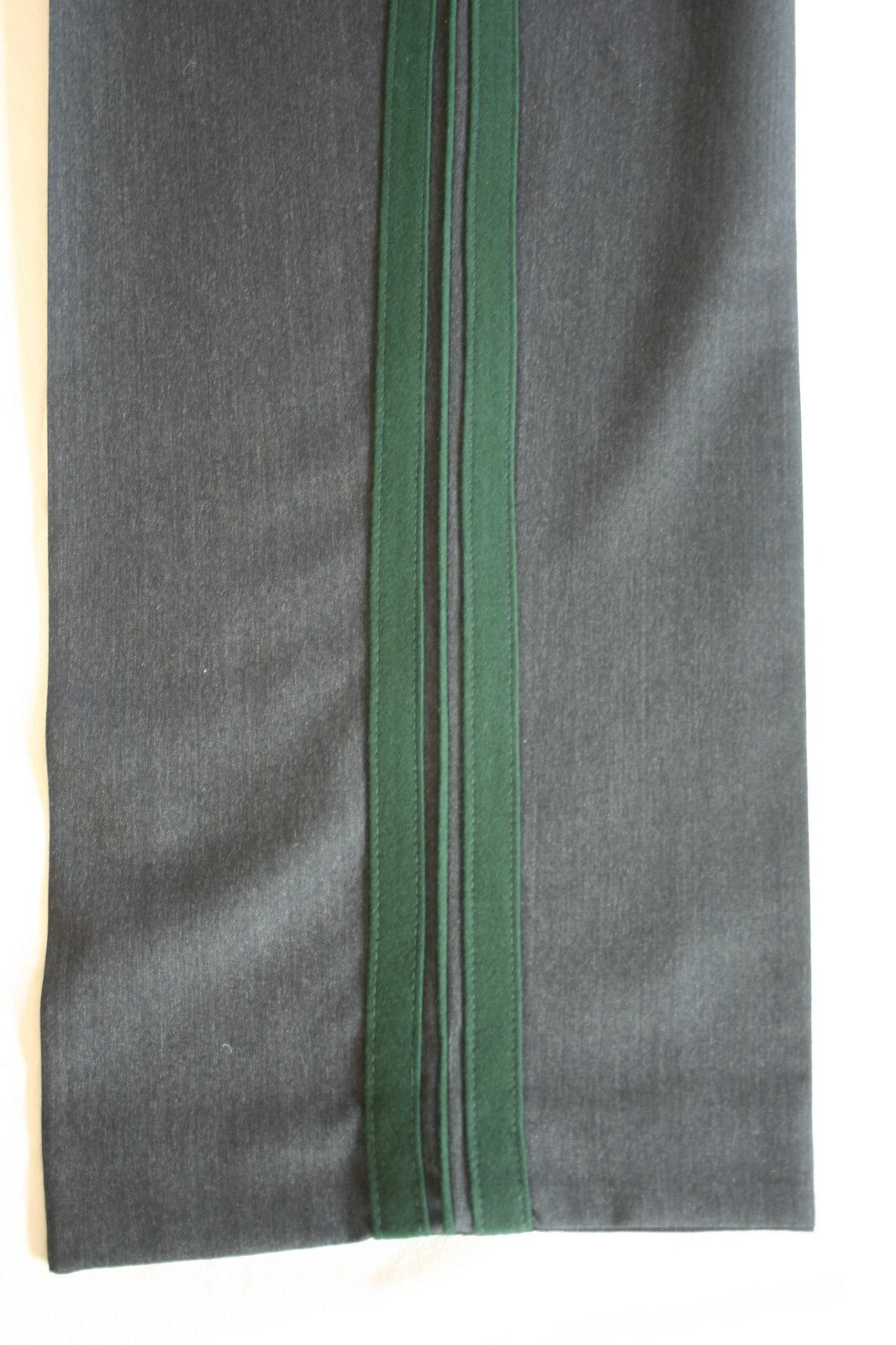 Traditional Trousers Dress Pants Suit Stripe Side Loden Grey