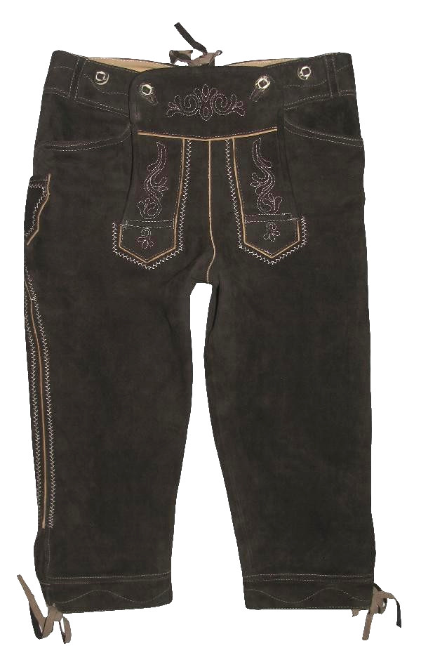 – Stockerpoint-traditional pants/traditional knee band leather pants in brown in size 44