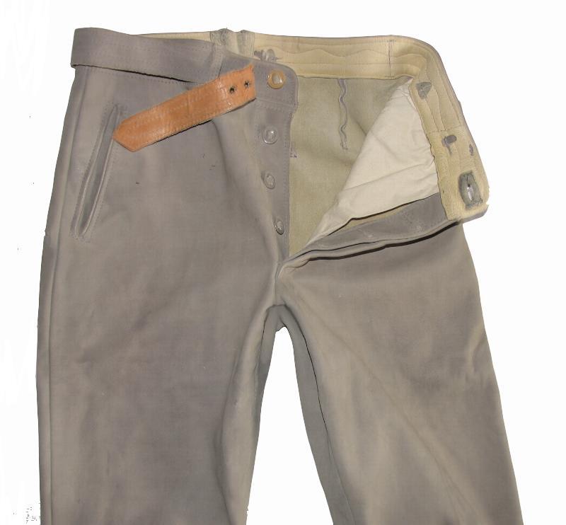 Traditional knee band leather pants/men’s costume pants in gray size 44
