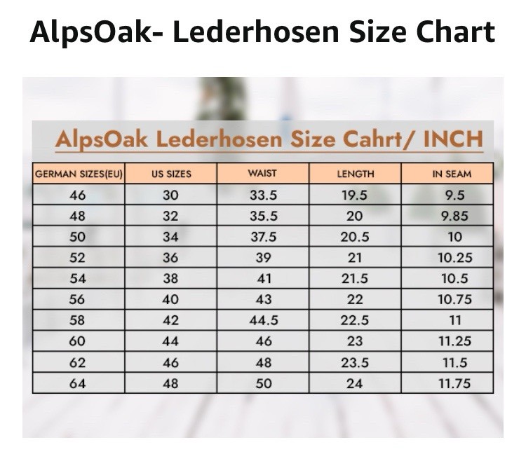 AlpsOak Mens Lederhosen