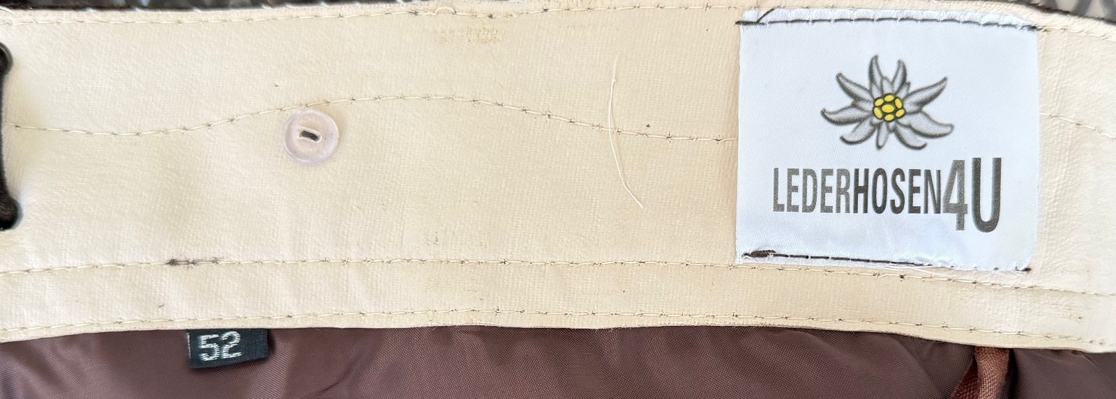 German Georg Leather Lederhosen (Shorts Only) by Lederhosen4u, Tag Size 52/36″