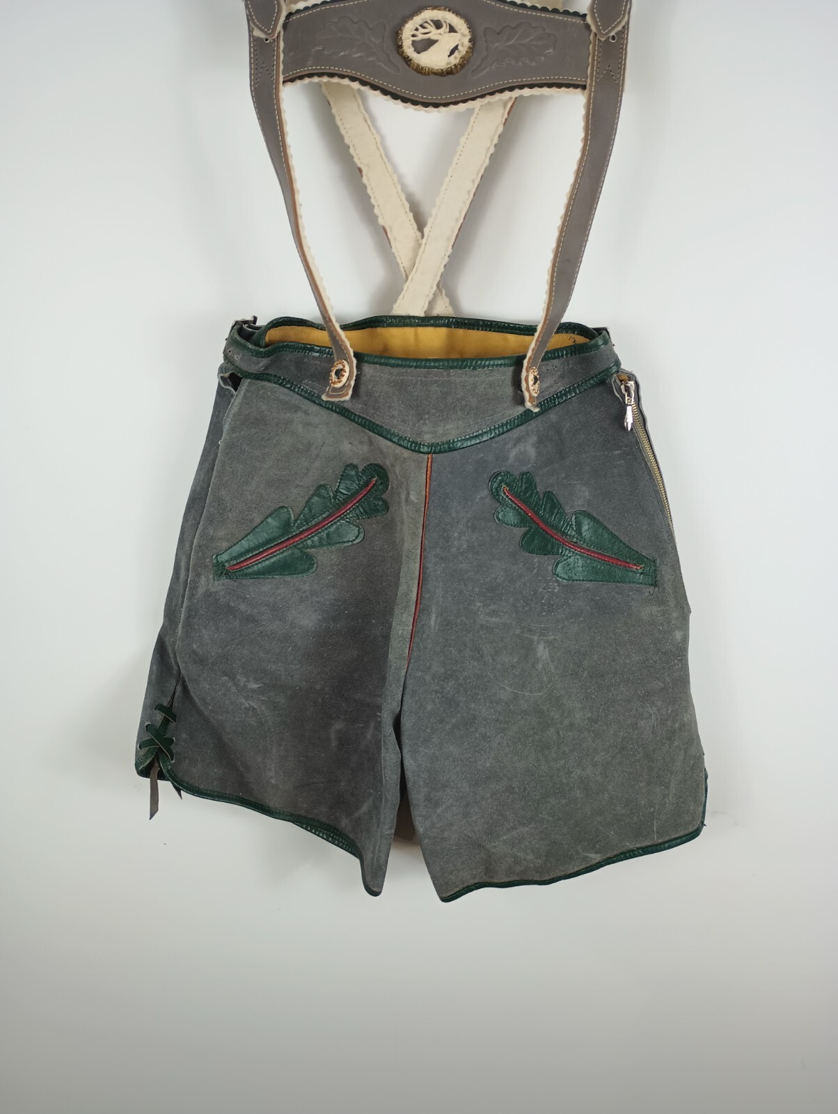 Bavarian Lederhosen Great Suede Leather US 24 Waist EU Size ? 24” Oktoberfest