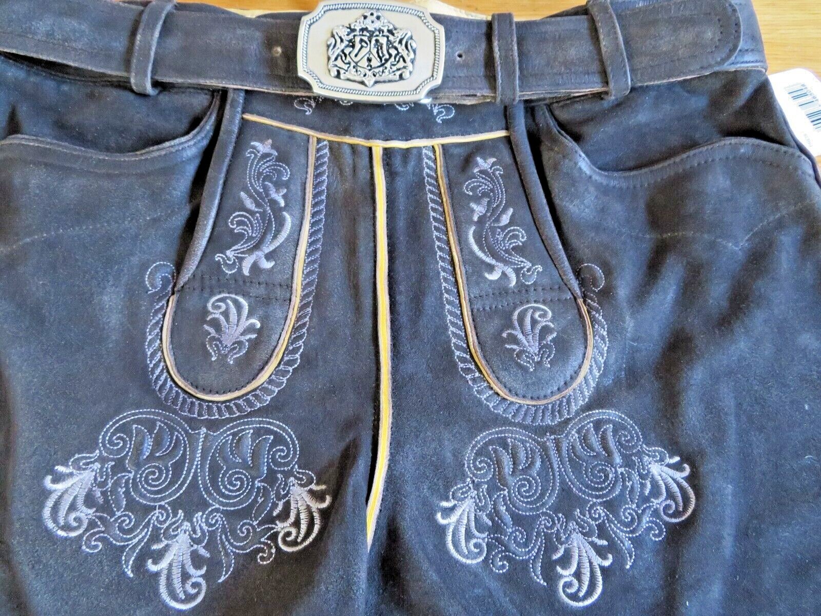 German Trachten Lederhosen Shorts Oktoberfest waist sizes 34, 38 (Euro 52, 56)