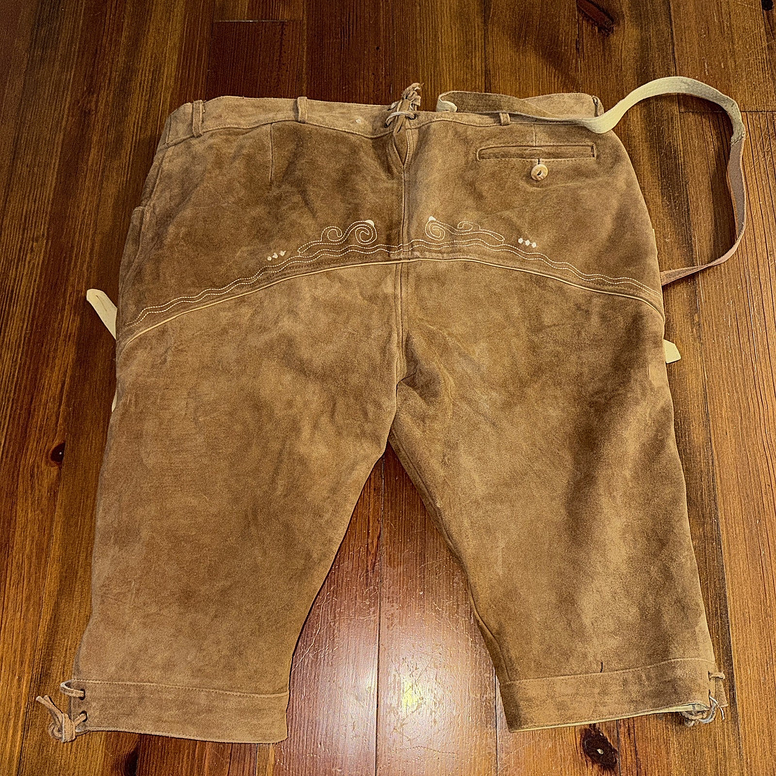 Edelnice Trachtenmode Size 72 Brown Suede Leather Lederhosen Bavarian Shorts