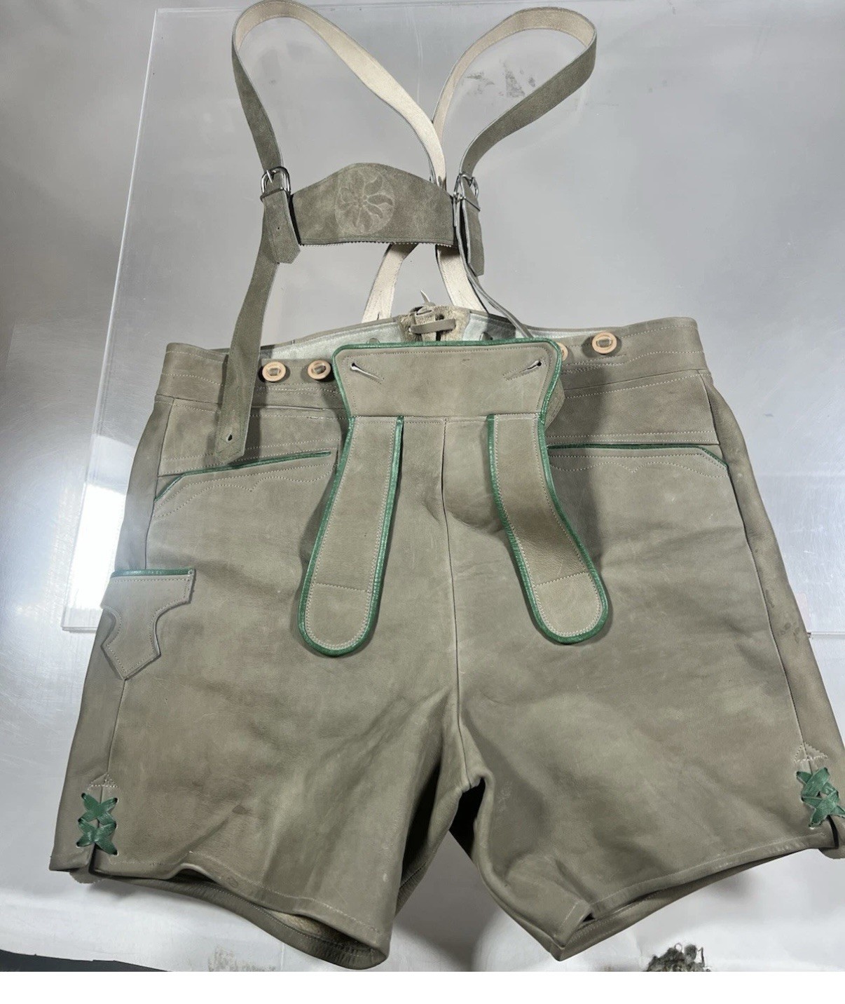 Men’s Authentic Vintage Lederhosen Oktoberfest Suede Leather