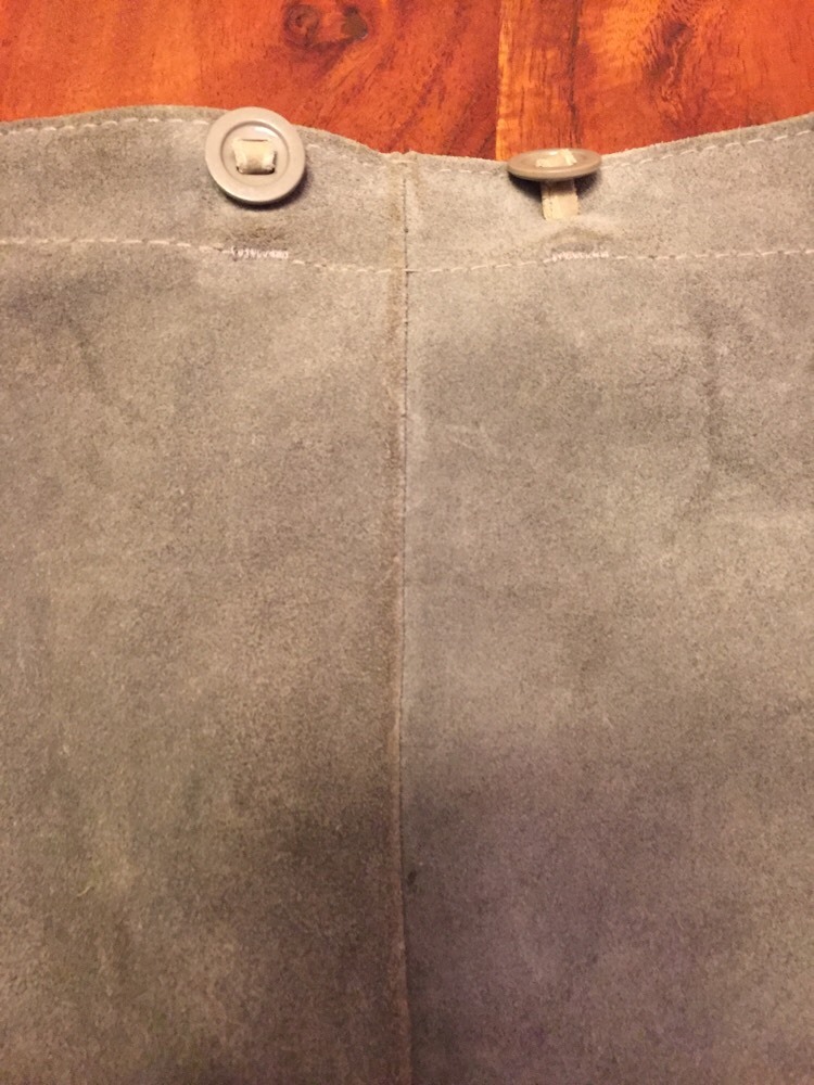 Vintage German Lederhosen Leather Suede Mens Boys Hunter Green Shorts (LS)