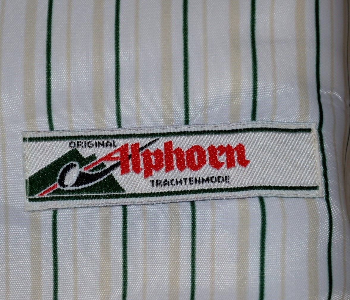 ALPHORN LINEN COTTON German VEST Waist Coat Men Lederhosen Summer Jacket C46″ L