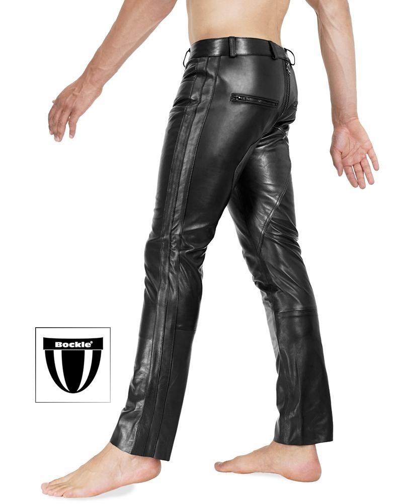 Bockle® 3 GAY-ZIP Leather Pants Full Zip Zip Leather Jeans