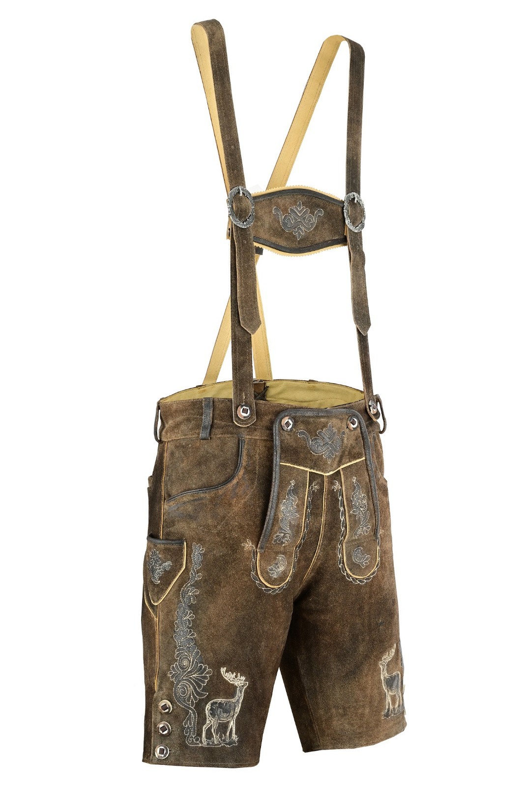 Authentic Bavarian Lederhosen Oktoberfest Costume Suede Lederhosen German Outfit