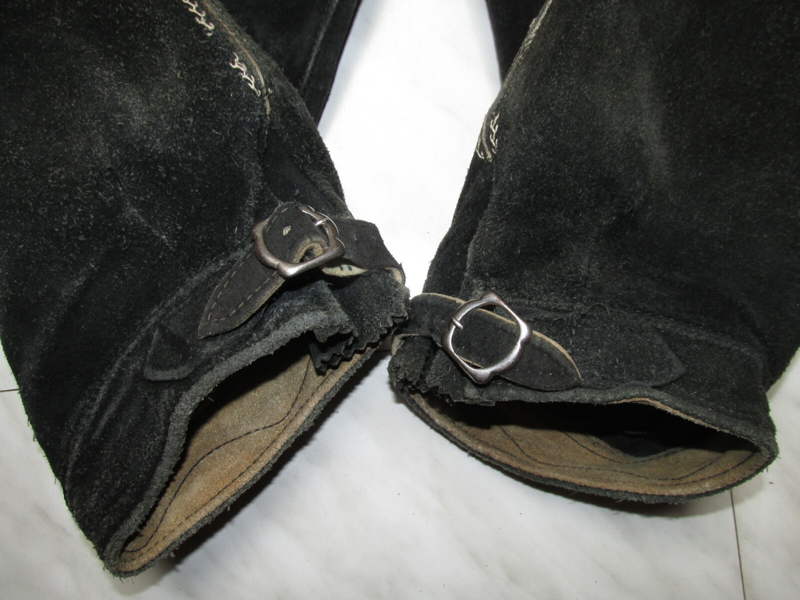 Vintage 50 60er Jahre Kniebund Lederhose Gay Größe 50 innen Glattleder: weich