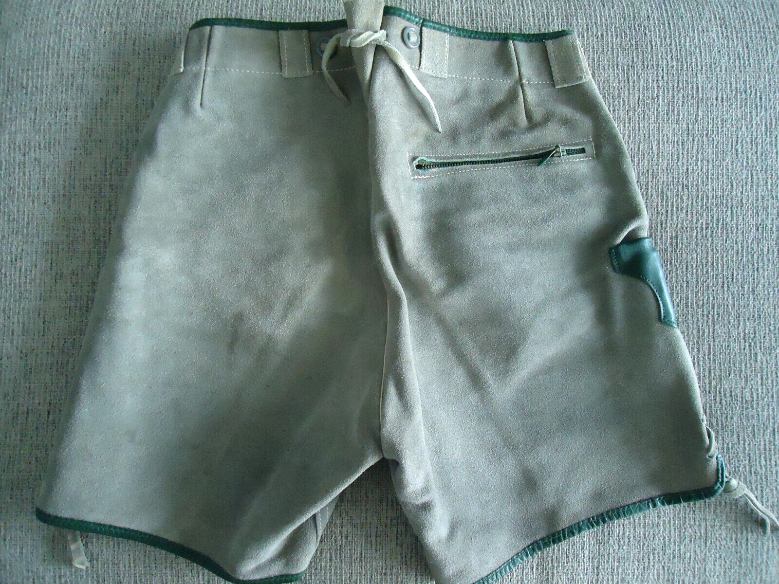 Vintage Suede Shorts Bavarian Lederhosen Haelson 13inch Waist