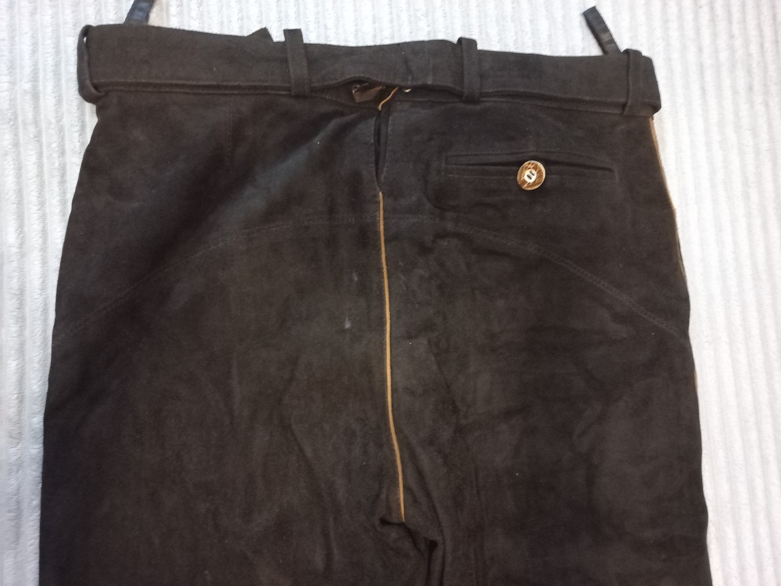 Lederhosen Trachten Oktoberfest Leather pants shorts (Size 48 (EU M))