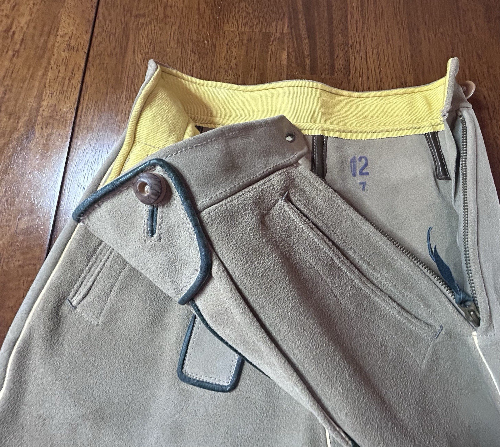 Vintage Size 12 Small Leather Suede Lederhosen Short