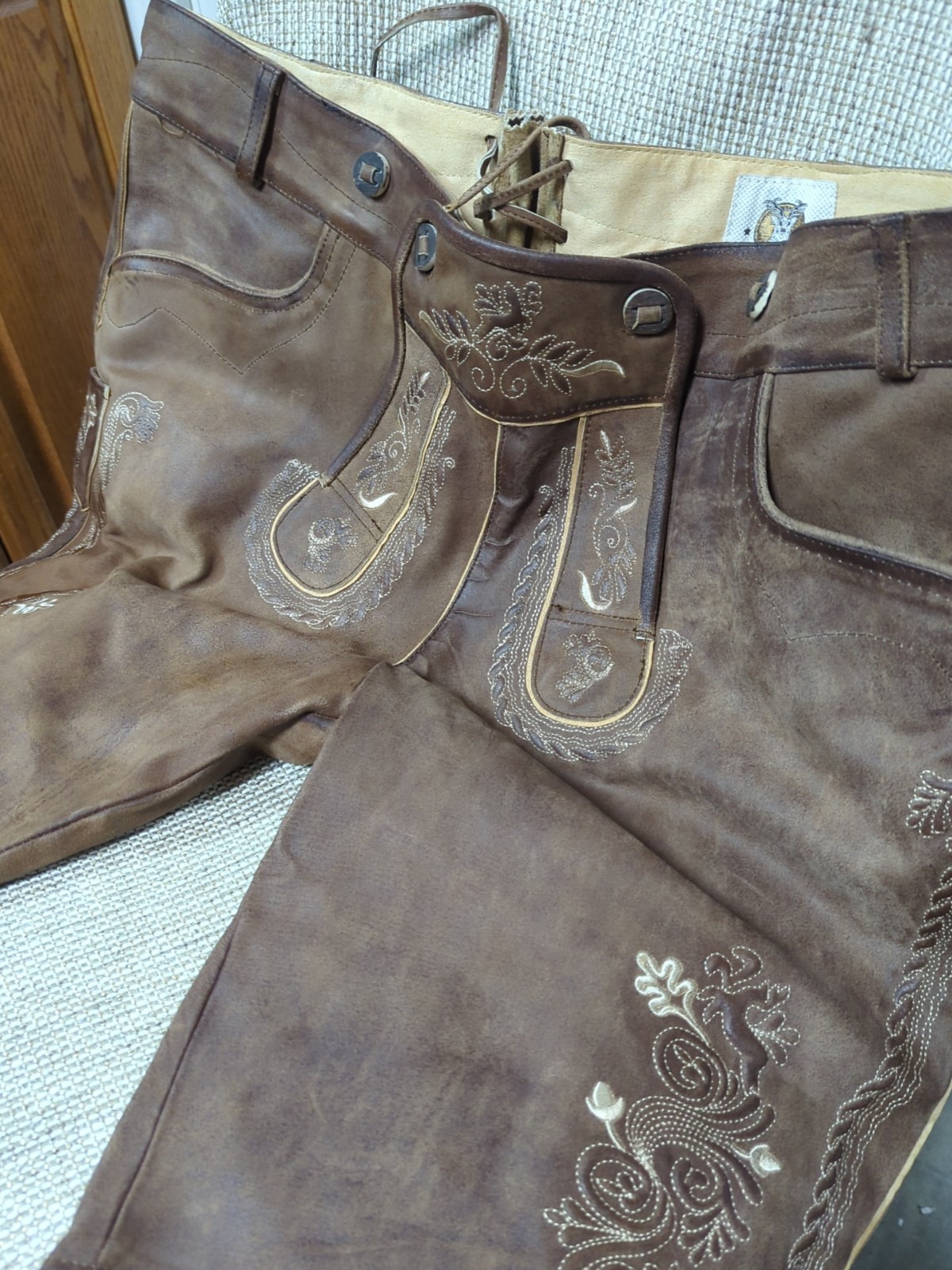 Lederhosen Store | Oktoberfest Bavarian Short Lederhosen Men. Size 58. READ!!!