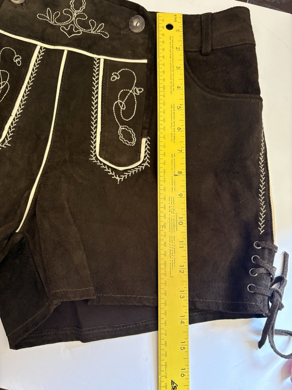 Waldschutz Lederhosen Men’s Size 42 (EU) Traditional Suede Leather